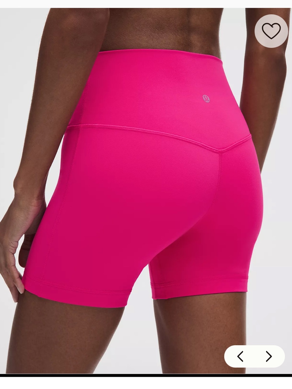 lululemon Align High-Rise Short Flamingo Fun Tone 6 inch inseam bike short